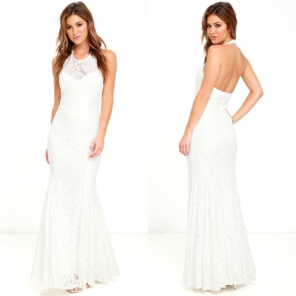 Lulus | Live Forever Ivory Lace Maxi Dress
